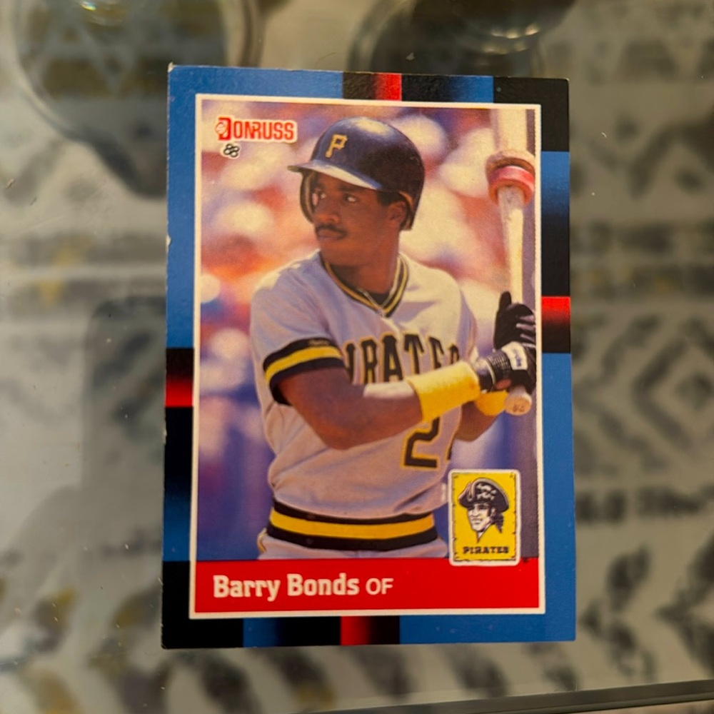Donruss 1988 Barry Bonds halo error (near all corners) baseball card #326